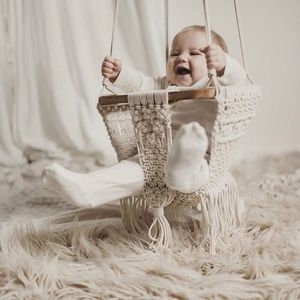 Organic Macrame Baby Swing
